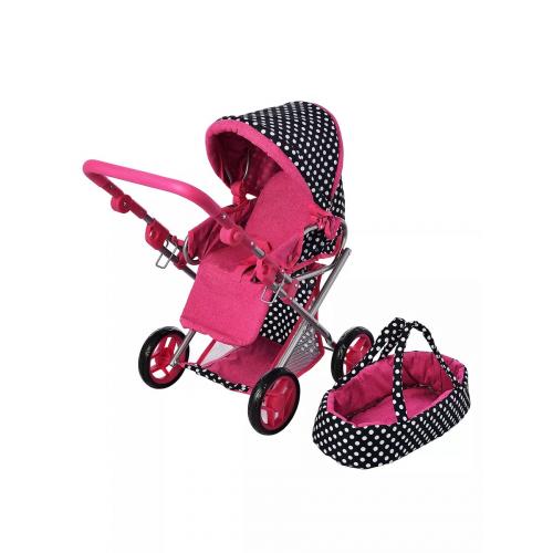 Коляска для кукол 9346 (FM005) с люлькой Горошек