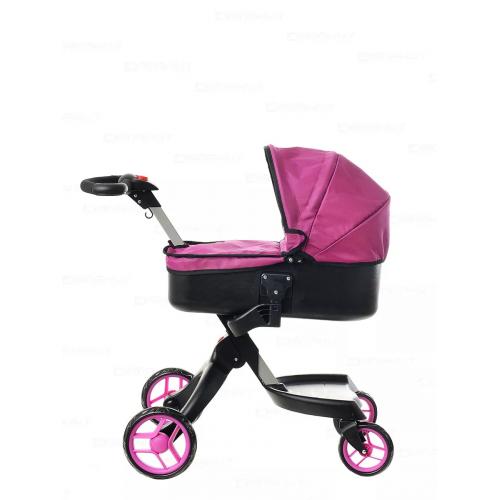 Коляска для кукол 9631A (Purpl 15) с люлькой переноской Пурпурный
