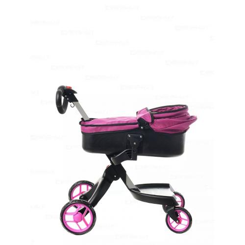 Коляска для кукол 9631A (Purpl 15) с люлькой переноской Пурпурный