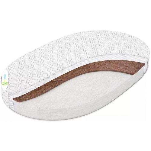 Комплект кроватка + матрас (2шт)  (колеса, маятник) белый бук