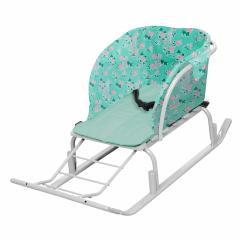 Чехол для санок НИКА Цветочный мятный (матрасик на санки) СС2-1/ЦМ