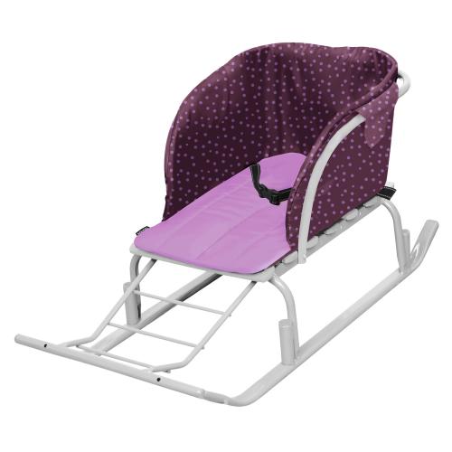 Чехол для санок НИКА Горошек фиолетовый (матрасик на санки) СС2-1/ГФ