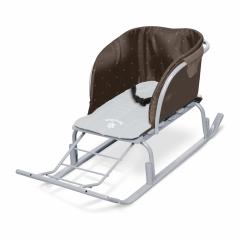 Чехол для санок НИКА Горошек шоколадный (матрасик на санки) СС2-1/9