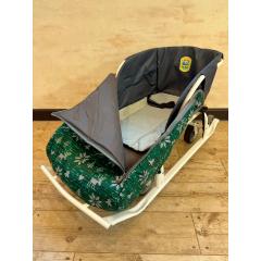 Чехол для санок НИКА Скандинавский вязаный зеленый (матрасик на санки) СС3/10