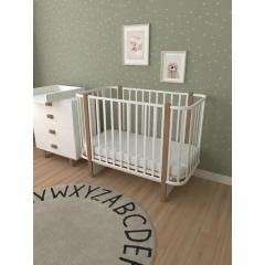 Детская кроватка СКВ-Компани 394001-6 (маятник) белый бук