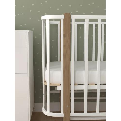 Детская кроватка СКВ-Компани 394001-6 (маятник) белый бук