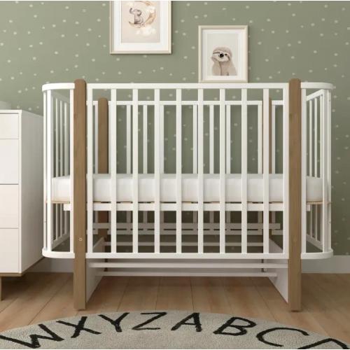 Детская кроватка СКВ-Компани 394001-6 (маятник) белый бук