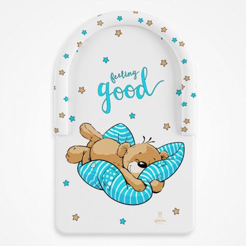 Доска пеленальная ГЛОБЭКС Globex  Комфорт Мишка на подушке голубой 4205/6 / Подкова