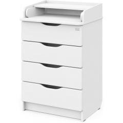 Комод пеленальный Атон Wood 604 ПВХ (белый аляска)