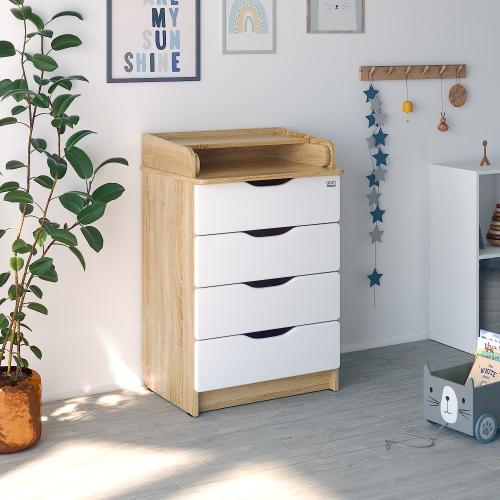 Комод пеленальный Атон Wood 604 ПВХ (дуб сонома)