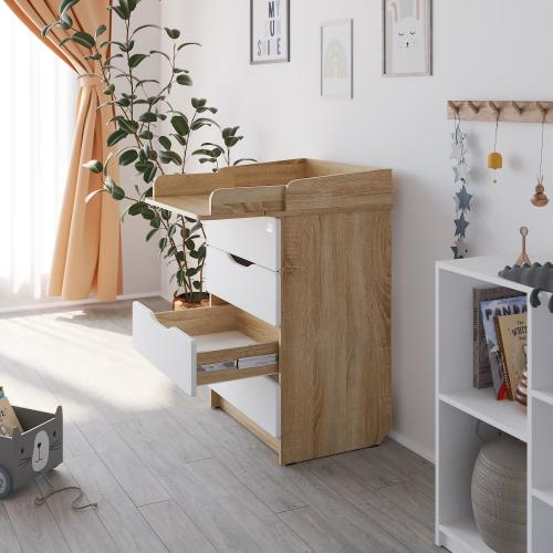 Комод пеленальный Атон Wood 604 ПВХ (дуб сонома)