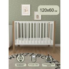 Комплект кроватка + матрас Plitex Eco Dream 3190111-6-2 Белый-бук