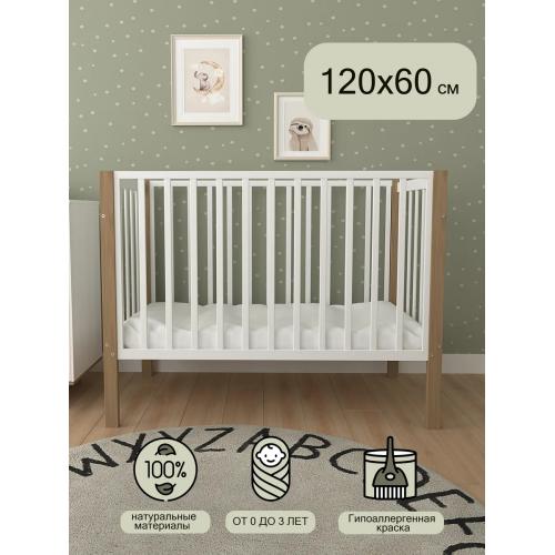 Комплект кроватка + матрас Plitex Eco Dream 3190111-6-2 Белый-бук