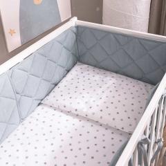 Бортик Perina Slim СБ.120-SM.10 (Голубой) (стеганый бортик)