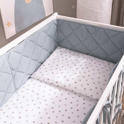 Бортик Perina Slim СБ.120-SM.10 (Голубой) (стеганый бортик)