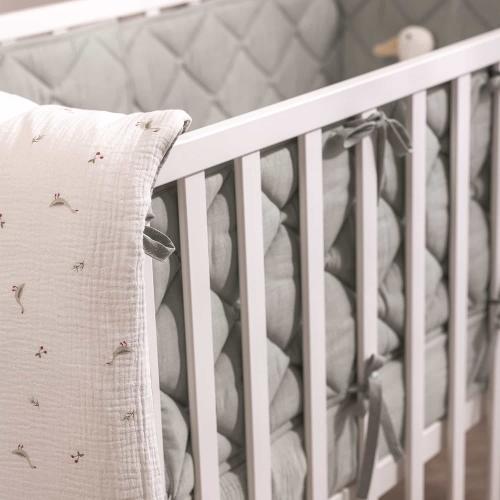 Бортик Perina Slim СБ.120-SM.13 (Серо-оливковый) (стеганый бортик)