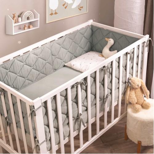 Бортик Perina Slim СБ.120-SM.13 (Серо-оливковый) (стеганый бортик)