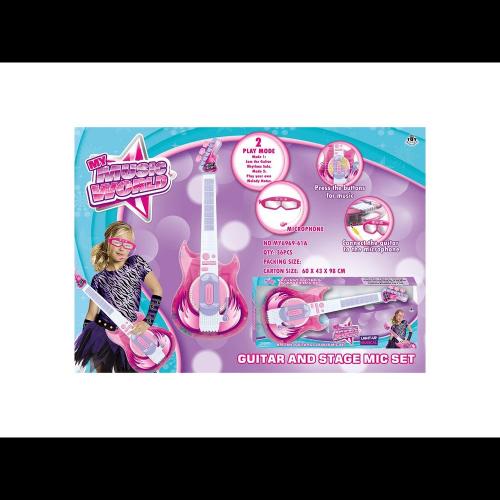 Электрогитара с микрофоном, коробка MY6969-61A