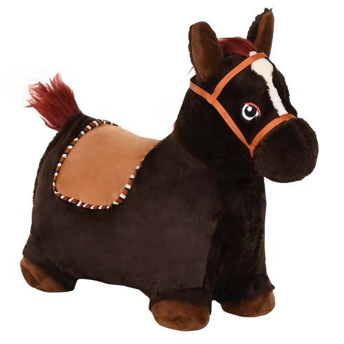 Прыгуны-животные Pituso Лошадка, съемный чехол, насос,муз., Черный GS015