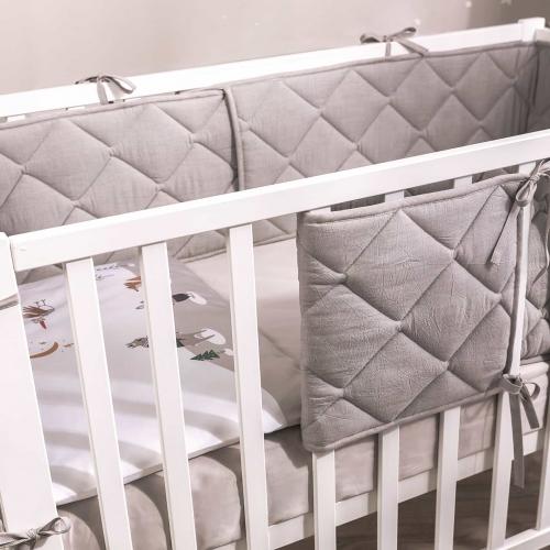 Бортик Perina Slim СБ.120-SM.06 (Серый) (стеганый бортик)