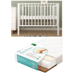 Комплект кроватка + матрас Plitex Eco Dream 3190111/2 Белый
