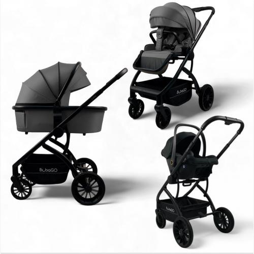 Детская коляска Bubago LOTTA 3in1 арт. BG 150-3 Серый