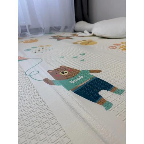 Детский коврик двухсторонний в сумке 2х1,8 м Мишки - Цифры (термоковрик)