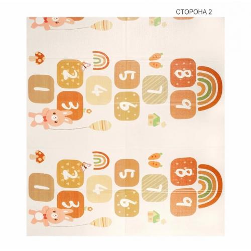 Детский коврик двухсторонний в сумке 2х1,8 м Мишки - Цифры (термоковрик)