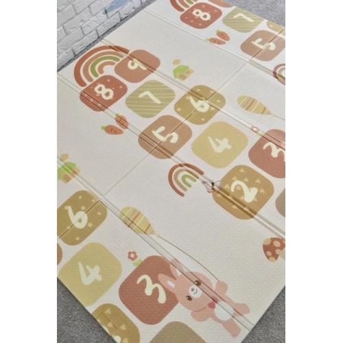 Детский коврик двухсторонний в сумке 2х1,8 м Мишки - Цифры (термоковрик)