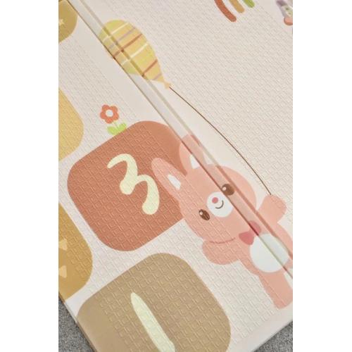 Детский коврик двухсторонний в сумке 2х1,8 м Мишки - Цифры (термоковрик)