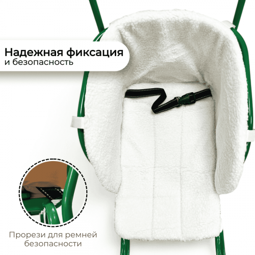 Матрасик в санки BG 145-2 (коричневый) мягкий