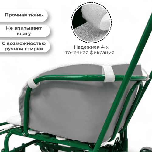 Матрасик в санки BG 145-5 (серый) мягкий