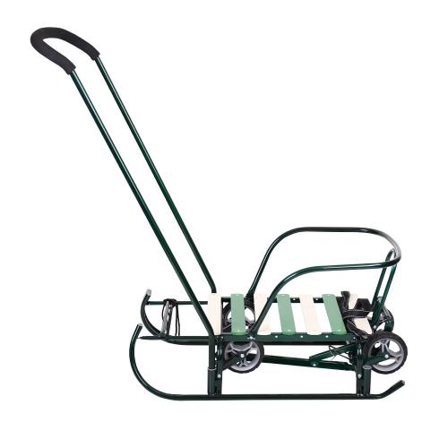 Санки детские Ника Тимка 6 Универсал зеленый лак Т6У/З2 (увеличенное пос. место)