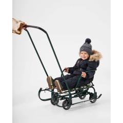 Санки детские Ника Тимка 6 Универсал зеленый лак Т6У/З2 (увеличенное пос. место)