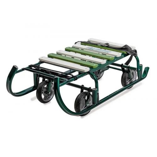 Санки детские Ника Тимка 6 Универсал зеленый лак Т6У/З2 (увеличенное пос. место)