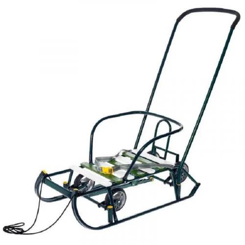 Санки детские Ника Тимка 6 Универсал зеленый лак Т6У/З2 (увеличенное пос. место)