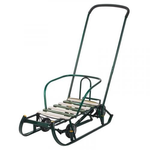 Санки детские Ника Тимка 6 Универсал зеленый лак Т6У/З2 (увеличенное пос. место)