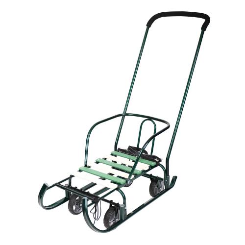 Санки детские Ника Тимка 6 Универсал зеленый лак Т6У/З2 (увеличенное пос. место)