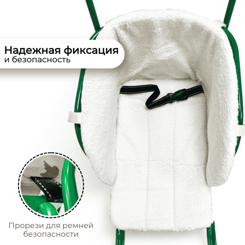 Матрасик в санки BG 146-1 (птички) мягкий