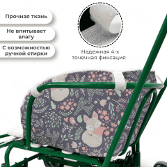 Матрасик в санки СМ BG 146-3 (лисички) мягкий