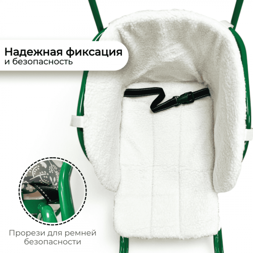 Матрасик в санки СМ BG 146-3 (лисички) мягкий