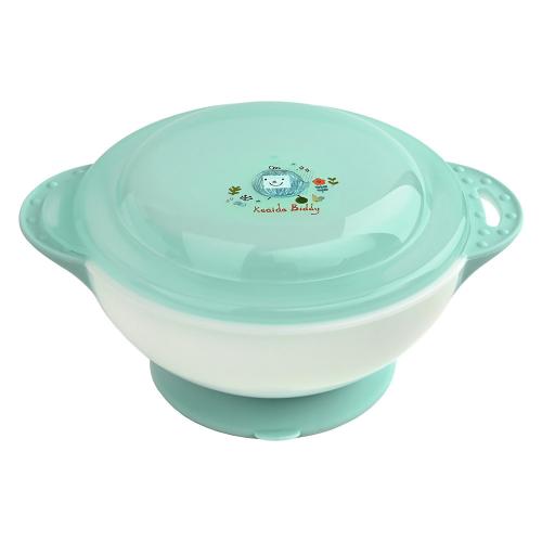 PITUSO Тарелка детская на присоске с крышкой 400 мл Mint (Мятный) KD88661