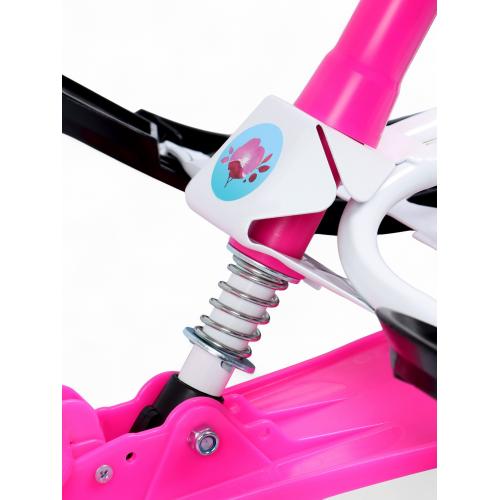 Снегокат Ника СНК с бабочками (белый каркас) СНК/Б2