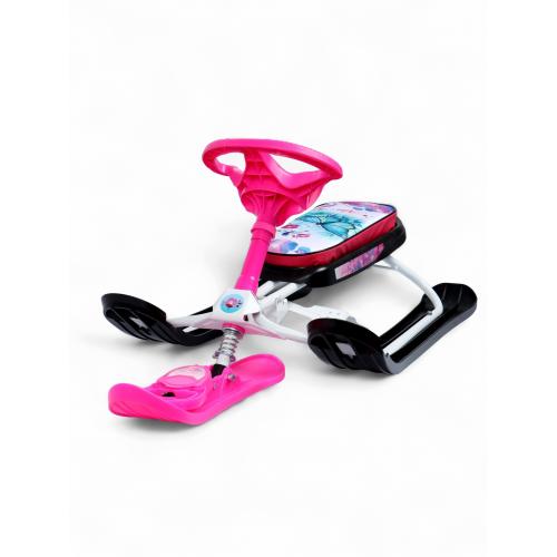 Снегокат Ника СНК с бабочками (белый каркас) СНК/Б2