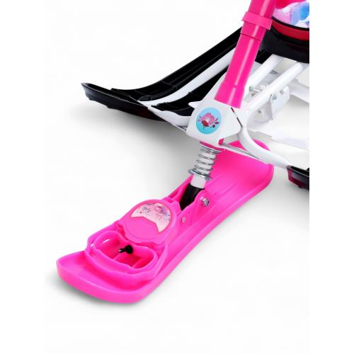 Снегокат Ника СНК с бабочками (белый каркас) СНК/Б2