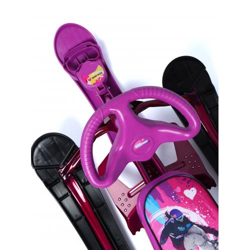 Снегокат Ника СНК slalom (сиреневый каркас) СНК/SL