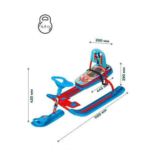 Снегокат Ника ТИМКА СПОРТ 4-1 Nika kids sportcar (красный каркас) ТС4-1/SC2