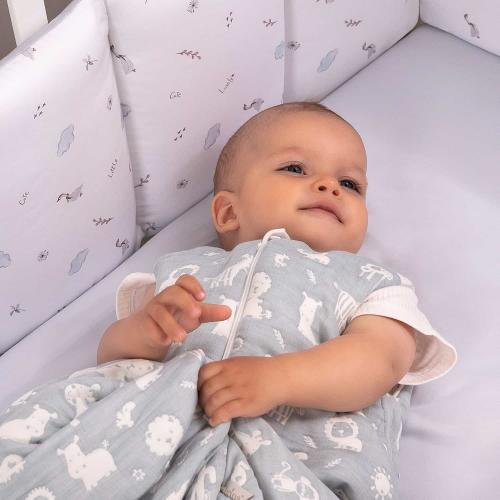 Конверт для новорождённого Perina Soft Cotton (Зверюшки голубые) Спальный мешок