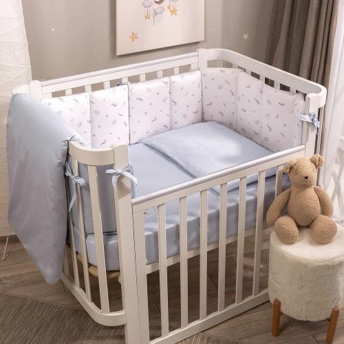 Комплект в кроватку Perina Sleepy Una КПБ3.1-UNA.10 (Голубой)