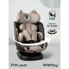 Автокресло Pituso Weby black/черный (0-36 кг) 966i-Beige